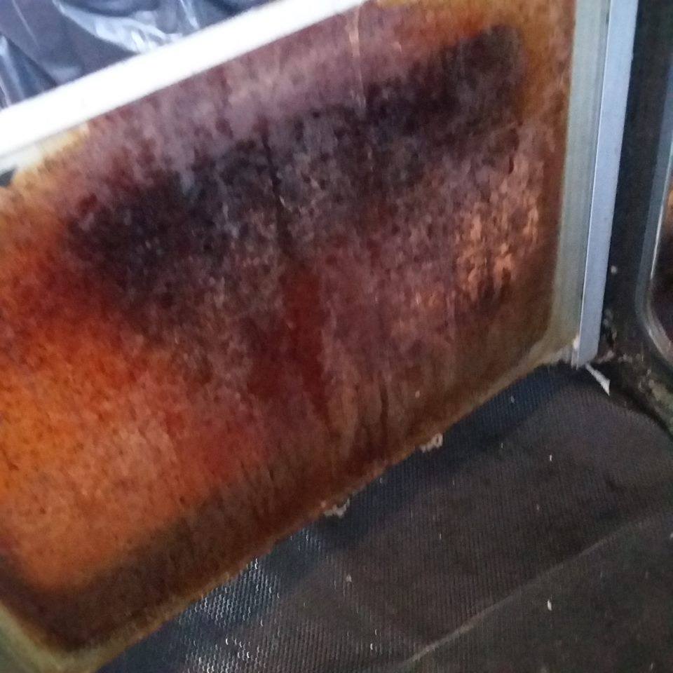 Microwave door - before cleaning services